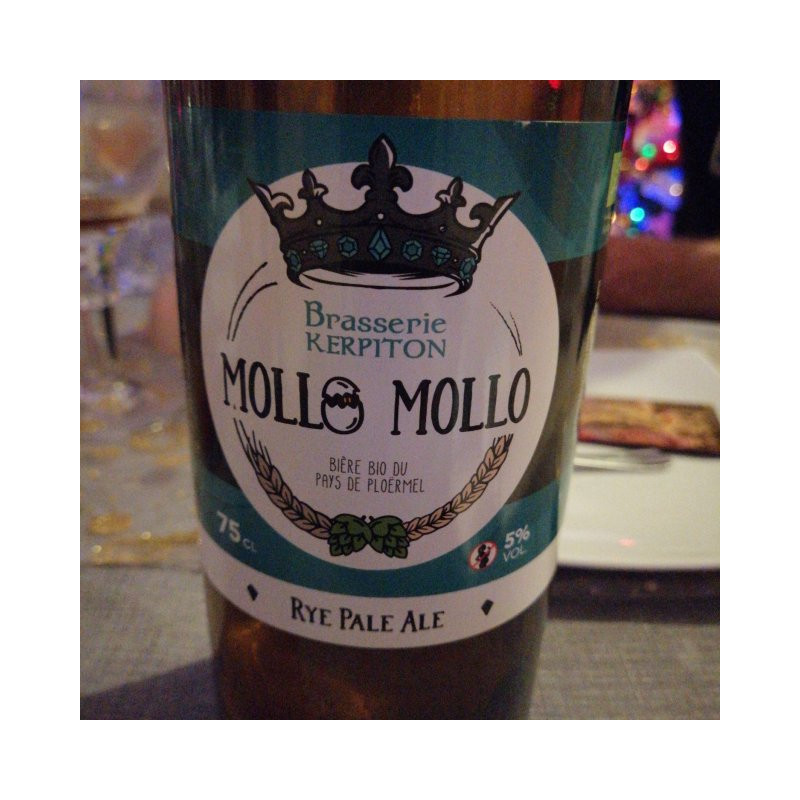 Bière Blonde Mollo Mollo, Brasserie KERPITON, Loyat, Pays de Ploermel, Morbihan, Bretagne