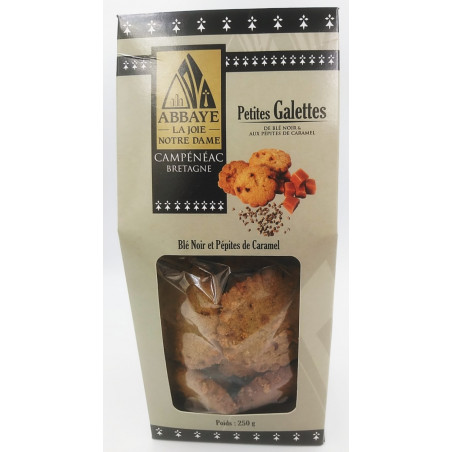Petites galettes de blé noir aux pépites de caramel 250g, Abbaye la Joie Notre Dame, Campénéac, Morbihan, Bretagne